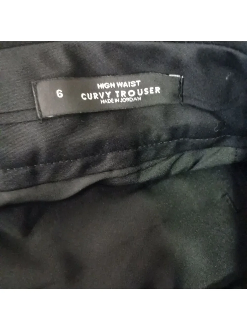 Ann Taylor LOFT Curvy High Waist Wide Leg Trouser Pants Black Women Size 6 - Picture 6 of 7